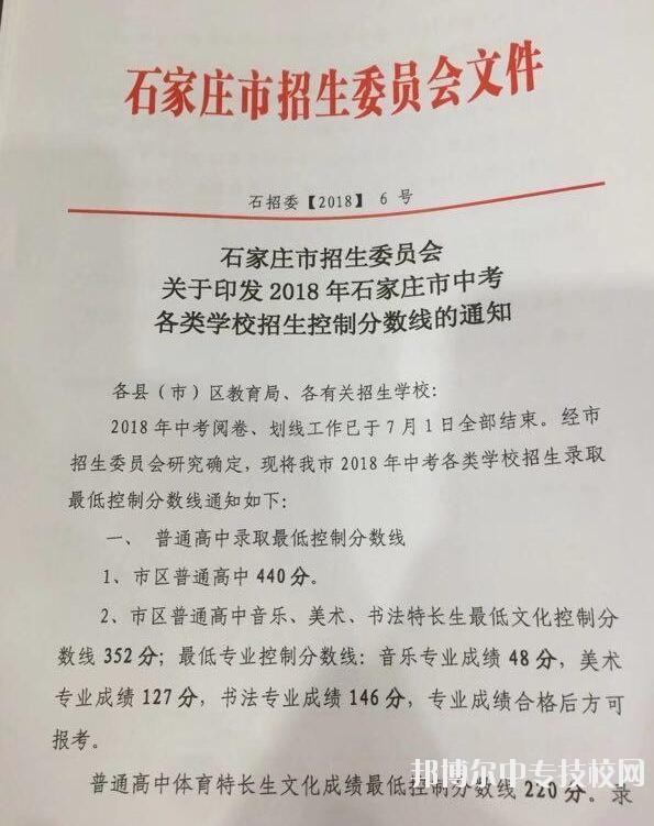 河北省2018年3+2录取分数线详情